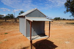 Corrugated Iron Shed Letterbox - outback NSW