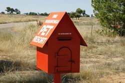 A pet resort has made good use of a dog kennel for their letterbox - Victoria