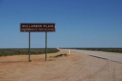 A welcome sign when you are doing a road trip across southern Australia - South Australia