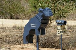 Mack Dog just like you would find on the front of a Mack truck, only this is a letterbox - Victoria