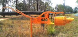 Old farm equipment makes a great piece to work with for letterboxes - photo by Vivienne Tracy