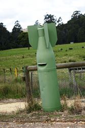 Undetonated Bomb? No, this is just their letterbox! - Tasmania