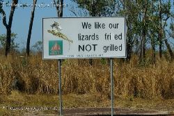 Fire Warning - We like our lizards frilled not grilled - Northern Territory