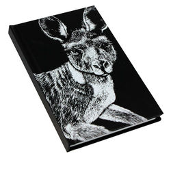 Note Book A6 - B&W Kangaroo