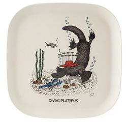 Eco-bamboo fibre Diving Platypus Tray - Plate