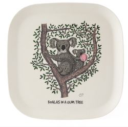 Eco-bamboo fibre Koalas in a Gum tree Tray - Plate