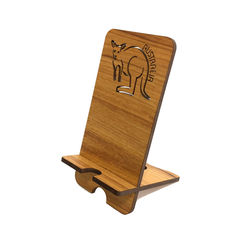 Kangaroo Phone Charger Stand made with Australian Blackwood from sustainable forests.