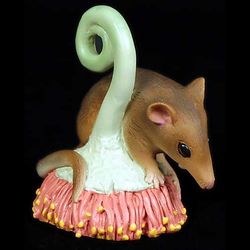 Pygmy Possum on blossom figurine