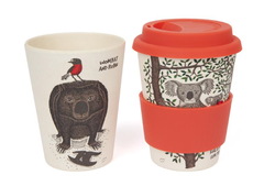 Eco-bamboo fibre Keep Cup - Wombat and Koala